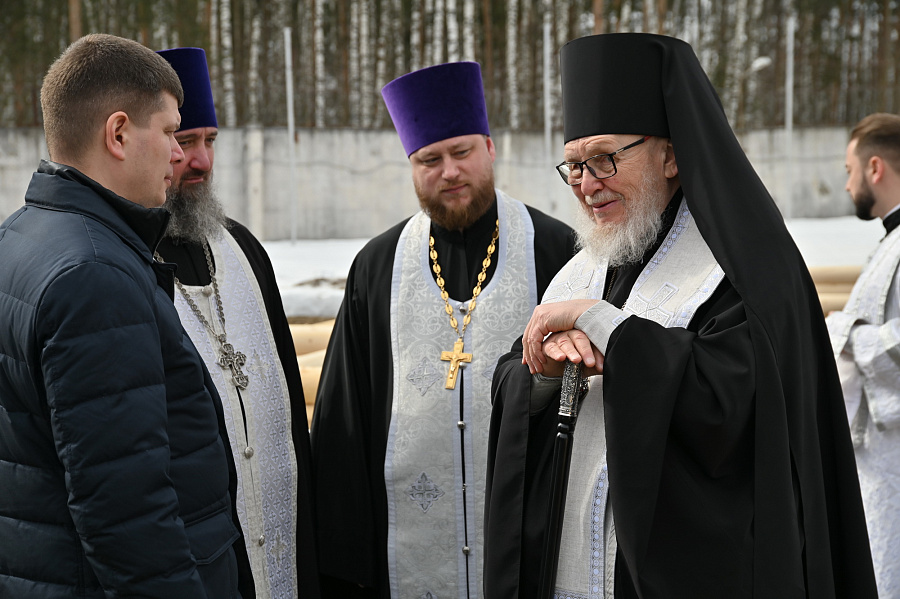 Закладка храма на территории КП-3 г. Электростали